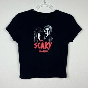 Ghost Face Cropped Graphic Tee